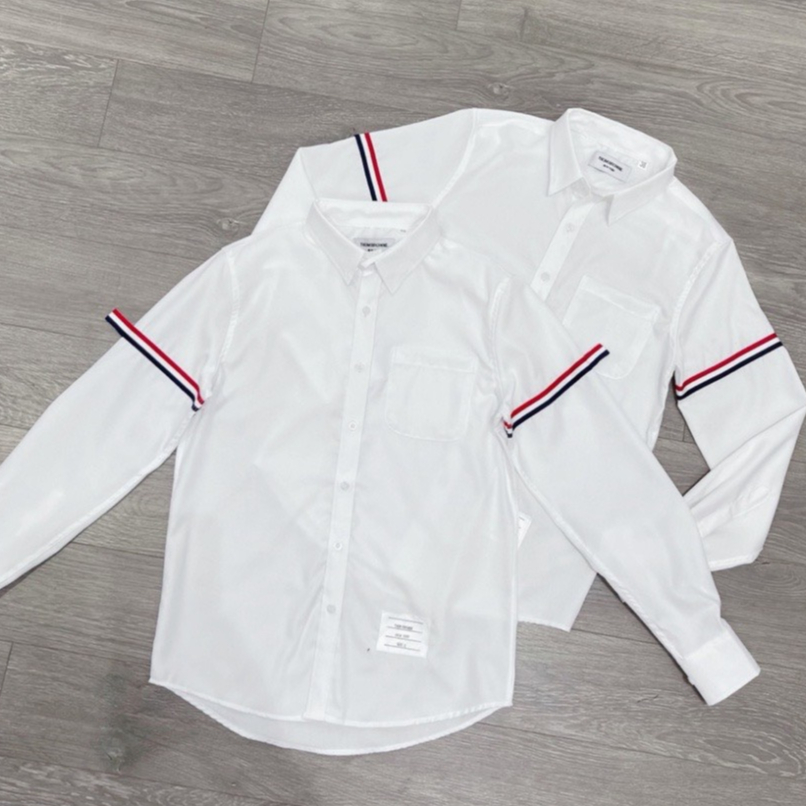 Áo Sơ Mi Nam Thom Browne Phối 3 Sọc Cánh Tay Hottrend