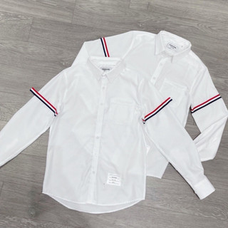Áo sơ mi nam thom browne phối 3 sọc cánh tay hottrend