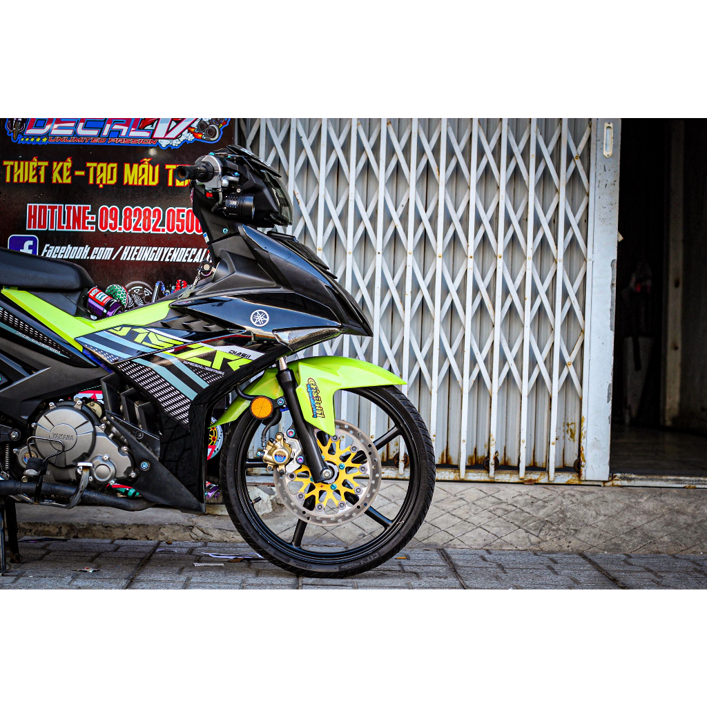 TEM CHẾ Y15 ZR XANH LÁ MẠ XE ĐEN EXCITER 150·