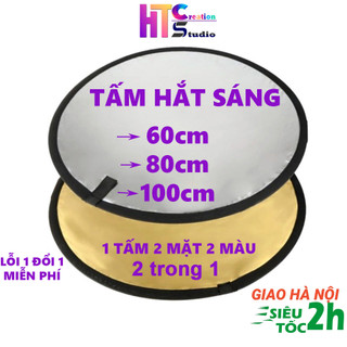 Tấm hắt sáng tròn kích thước 60cm/80cm /100cm  2 màu vàng bạc trong 1 sản phẩm, dùng cho chụp ảnh chuyên nghiệp