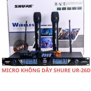 Micro không dây shure-UR 26D . Micro karaoke hát nhẹ sóng khỏe karaoke hay
