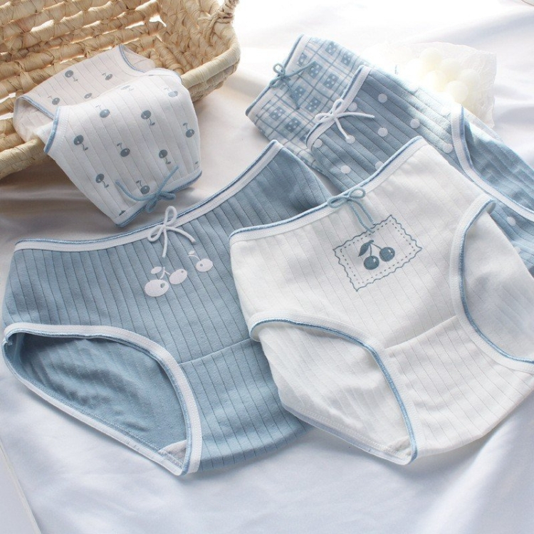 Quần lót nữ cotton - Quần chip nữ cute xinh xắn với họa tiết chery co dãn mềm mại Cavera L631