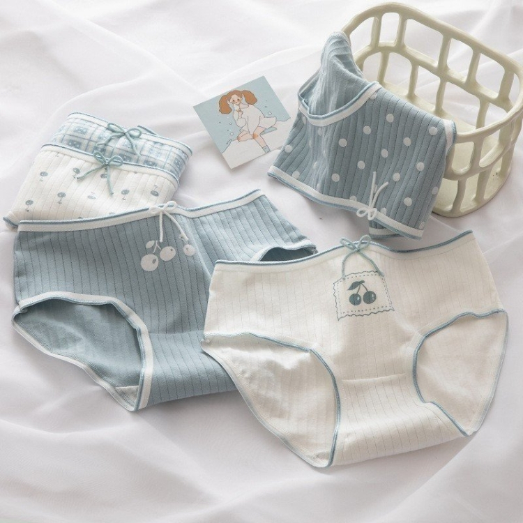 Quần lót nữ cotton - Quần chip nữ cute xinh xắn với họa tiết chery co dãn mềm mại Cavera L631