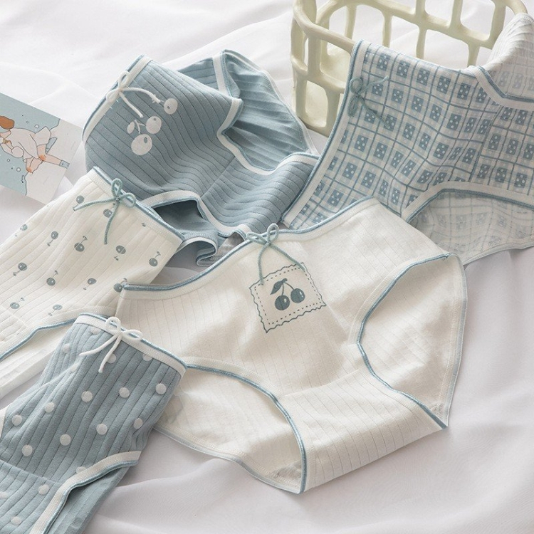 Quần lót nữ cotton - Quần chip nữ cute xinh xắn với họa tiết chery co dãn mềm mại Cavera L631