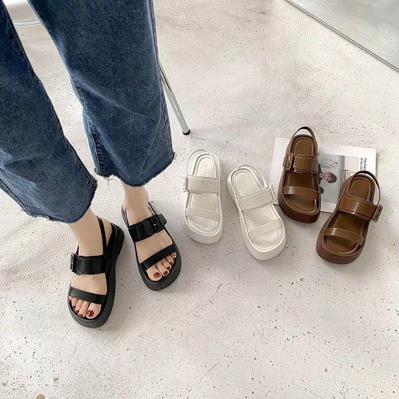 Sandal nữ quai hậu Gabine Buckled đế bằng dép bánh mì quai ngang thời trang bAimée & bAmor - MS3045