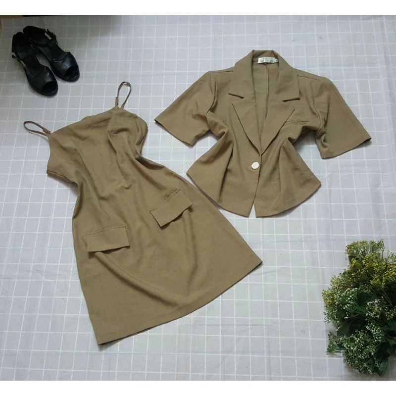 SET VÁY CỔ VEST HÈ THANH LỊCH