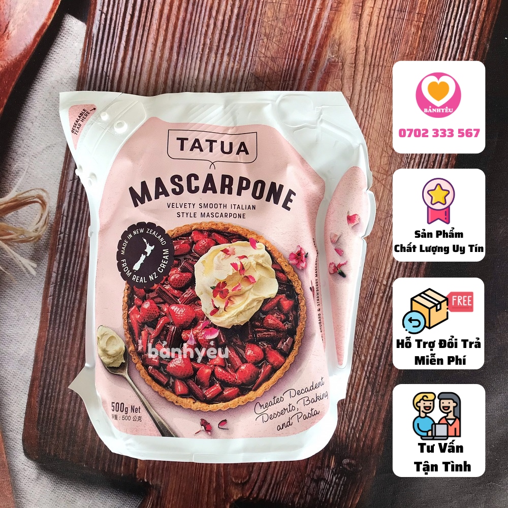 Phô mai Mascarpone TATUA làm bánh 500g - DL07