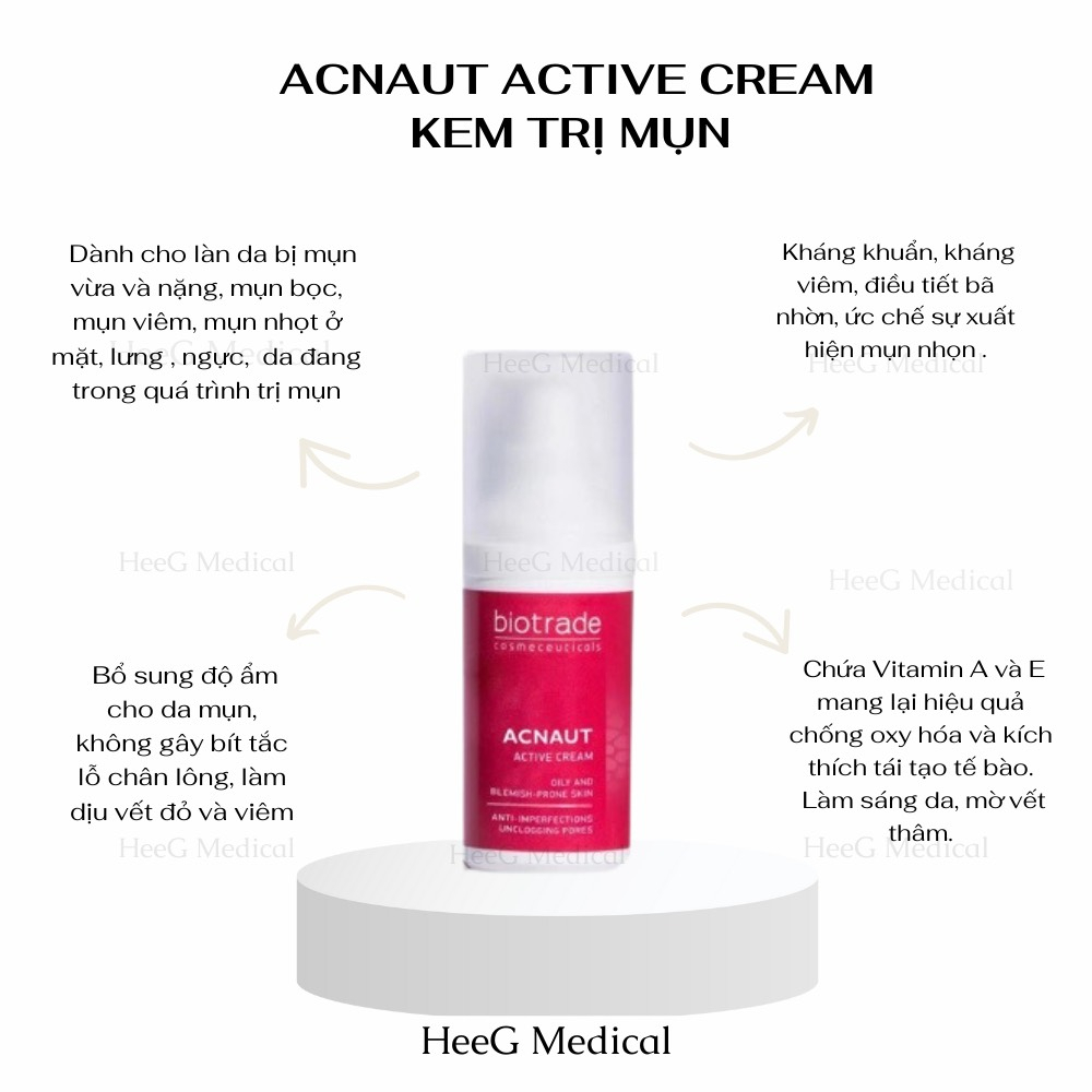 Kem chấm Mụn Biotrade Acnaut Active Cream 30ml