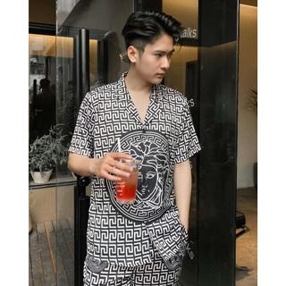 Đồ bộ pijama lụa mát mịn thấm hút tốt, họa tiết tinh tế