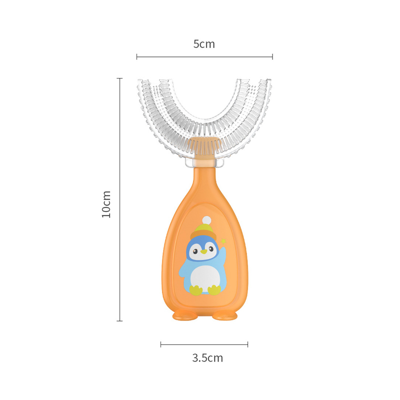 Bàn Chải Đánh Răng Silicone Hình Chữ U Cho Bé 2-12 Tuổi