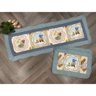 Thảm set 3 - Cô bé và cún con - T3N126