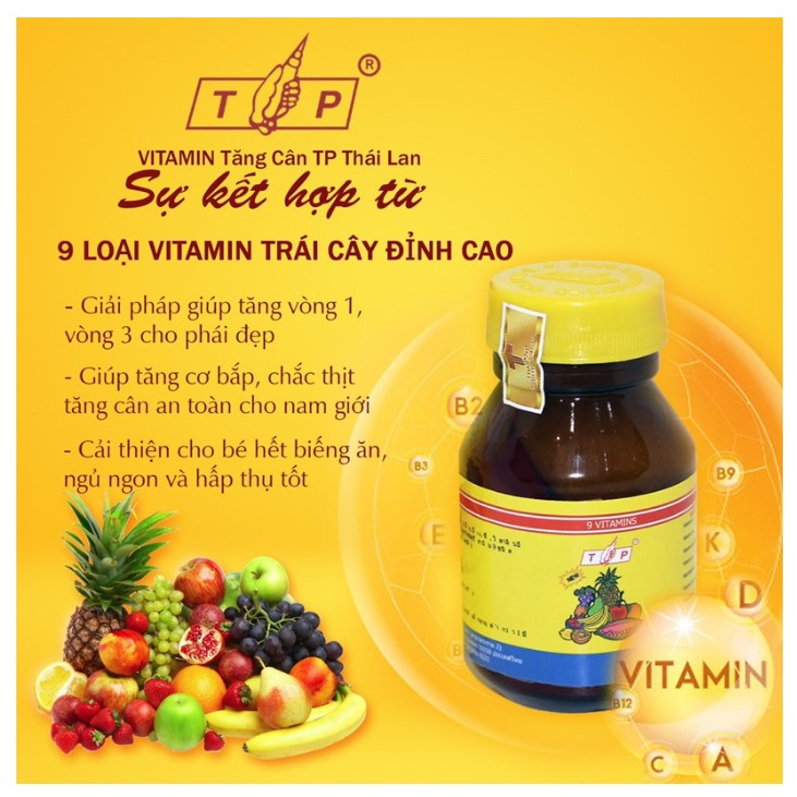 9 Vitamin Thái - Giúp Ham ăn, Ham Ngủ - Dùng cho mọi lứa tuổi