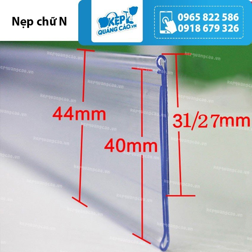 Nẹp chữ N vật tư siêu thị cài giá sản phẩm
