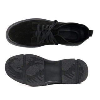 Giày boots da lộn MĐ G1128 cổ lửng có may đế