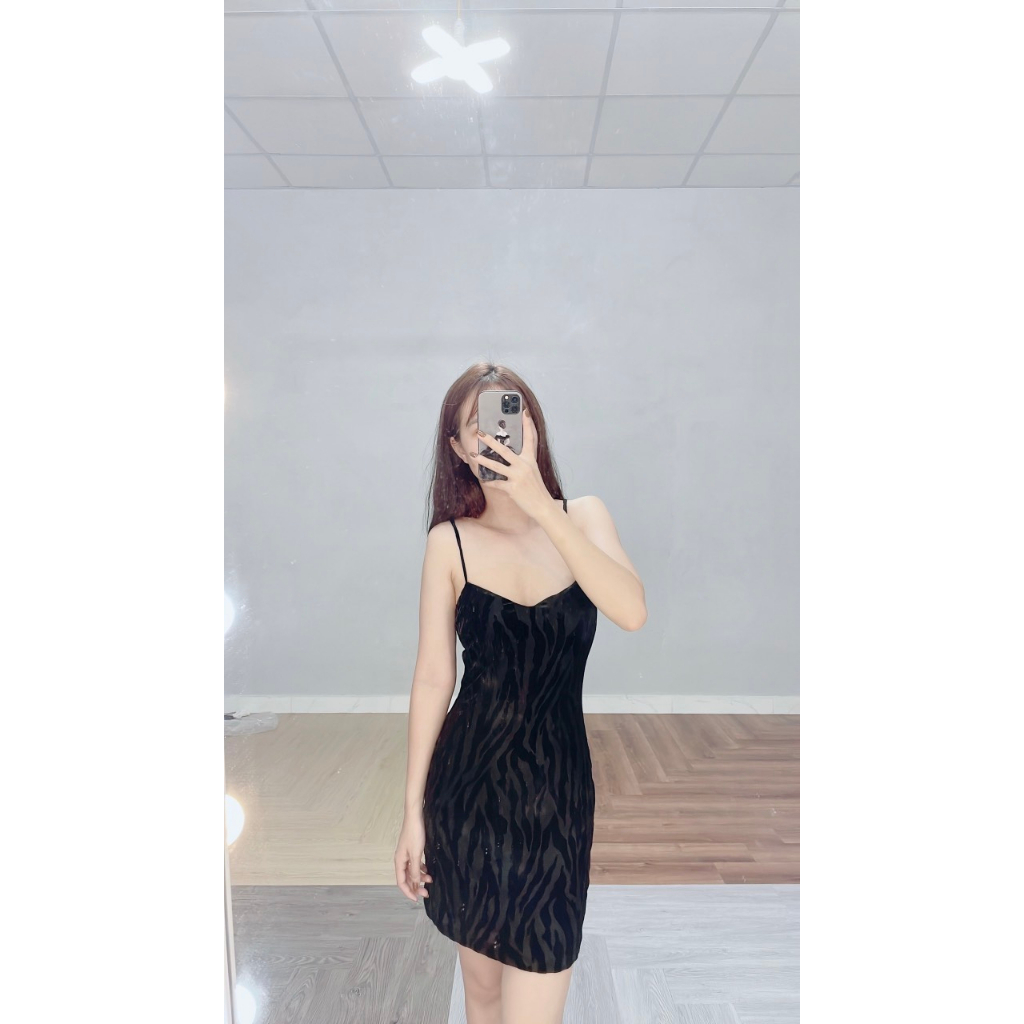 Đầm 2 Dây Nữ Ôm Body Dáng Ngắn 2 Lớp Vải Mango Siêu Mát Chống Nhăn vnxk