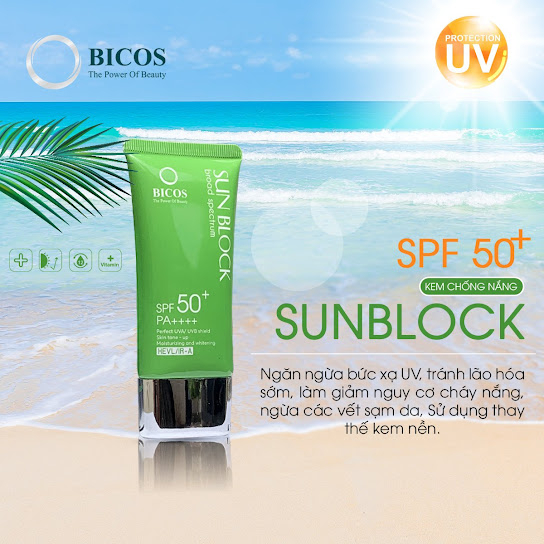 KEM CHỐNG NẮNG BICOS SUNBLOCK SPF 50