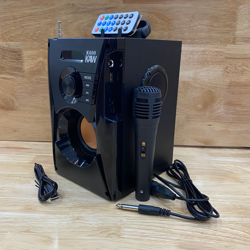 Loa Bluetooth KAW K600 Kèm Mic Hát Karaoke