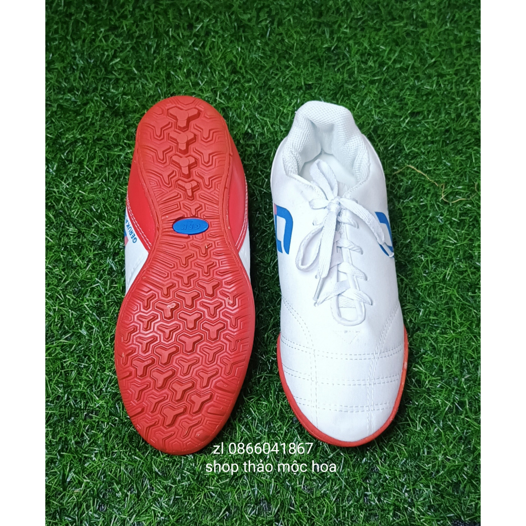 ⚡Khâu full đế ⚡Giày vải nam đá bóng , đá banh siêu bền, GRUKA đế 2 màu xanh , đỏ