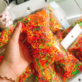 Set bịch Thun cột tóc cho mẹ và bé màu đen/ đủ màu 100g