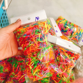 Set bịch Thun cột tóc cho mẹ và bé màu đen/ đủ màu 100g