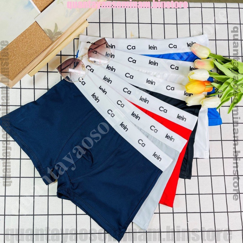Sét boxer nam,quần sịp đùi nam mẫu CK chất vải thun lạnh,thoáng mát, thoải mái cho các anh suốt cả ngày dài,ko gây bí