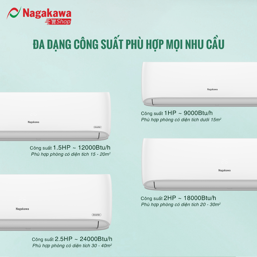 Điều hòa/ Máy lạnh 1 chiều Inverter 18000BTU (2Hp) NIS-C18R2H12 - Made in Malaysia - Bảo hành máy nén 10 năm