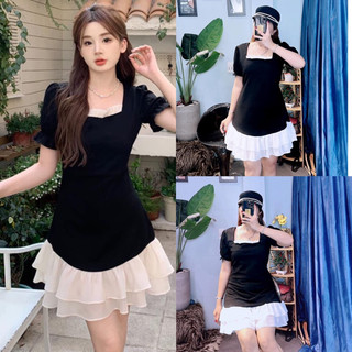 Đầm đuôi cá phối voan Big size dành cho khách ngoại cỡ từ 60-90 ký
