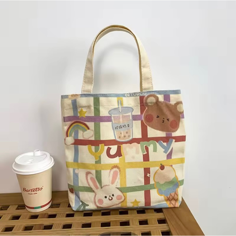 Túi vải canva túi đựng cơm cute mẫu giới hạn Cute 🐱