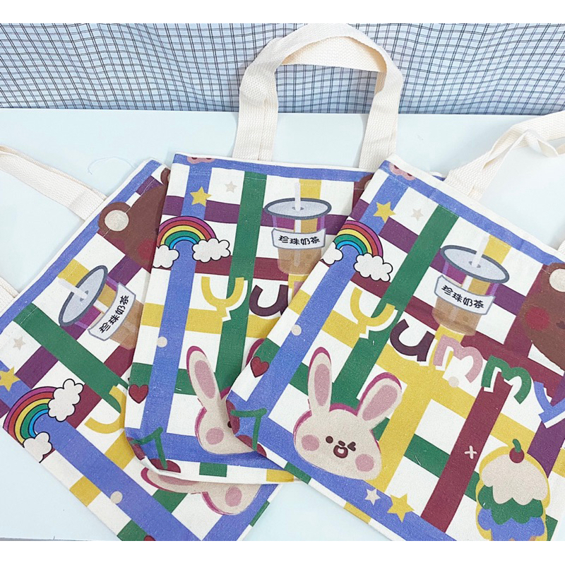 Túi vải canva túi đựng cơm cute mẫu giới hạn Cute 🐱