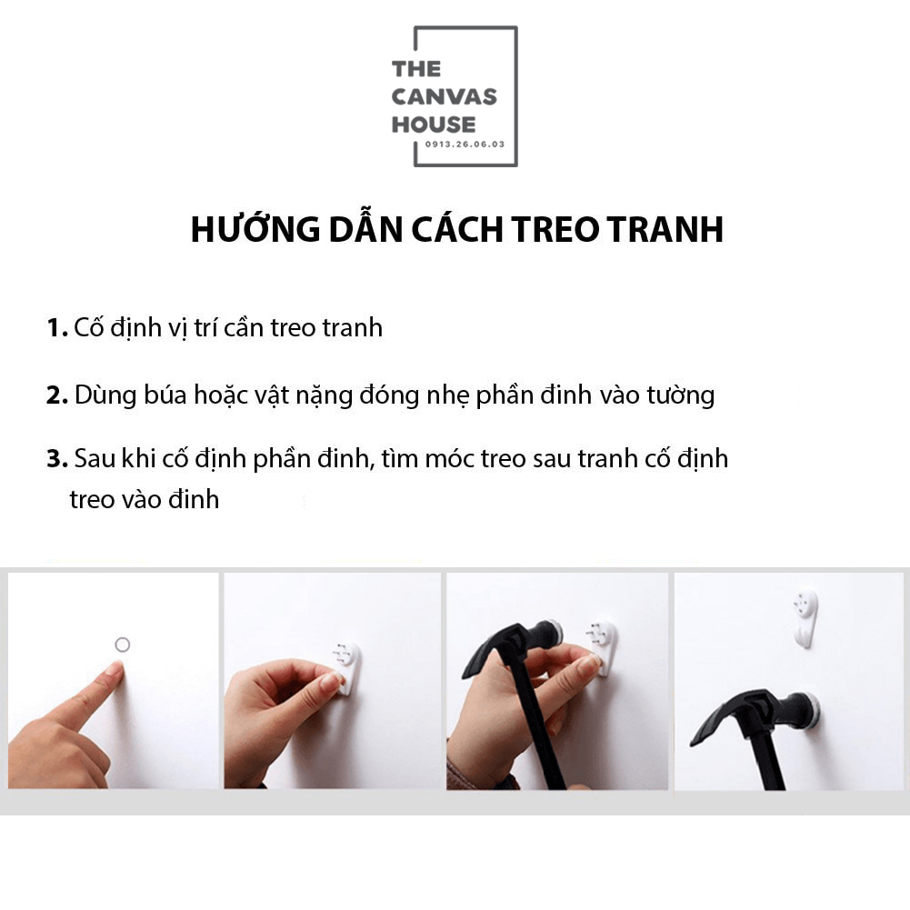 Tranh in Canvas Cô Gái Đen Trắng Trừu Tượng  - The Canvas House