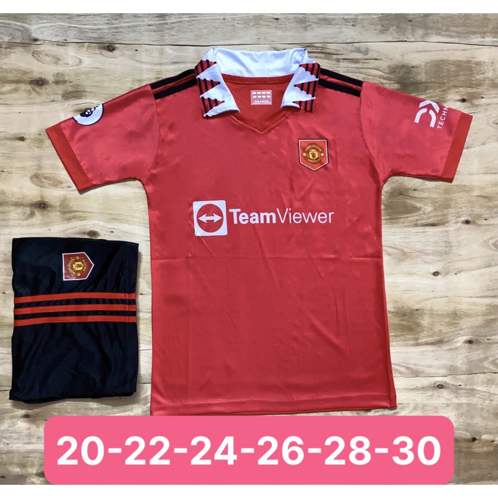 Bộ quần áo TRẺ EM đỏ thun thái cao cấp CLB MU 2023