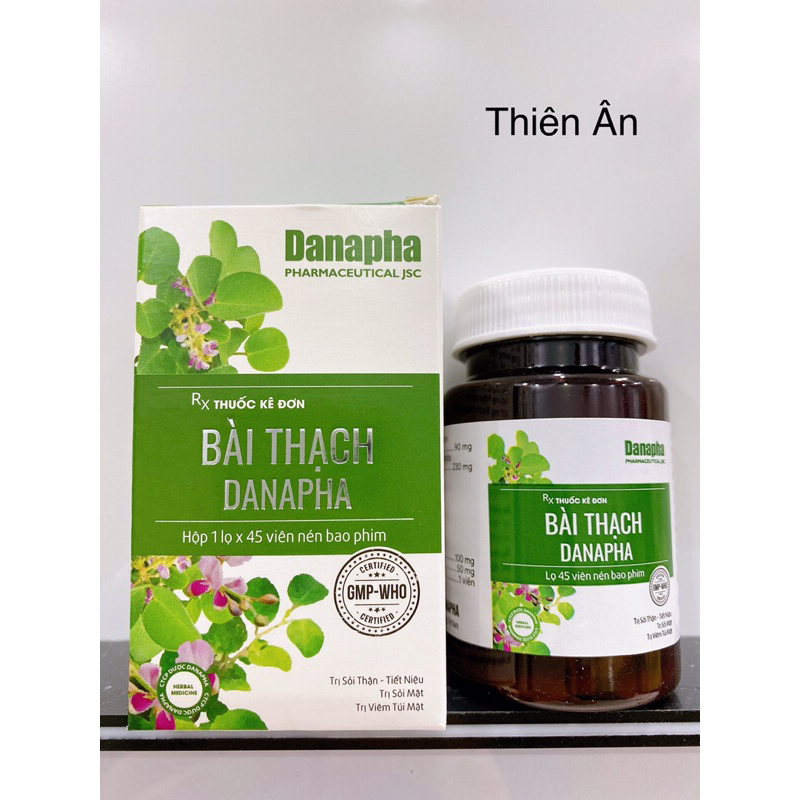 Viên tan sỏi thận, sỏi mật Bài Thạch Danapha - Hộp 45 viên
