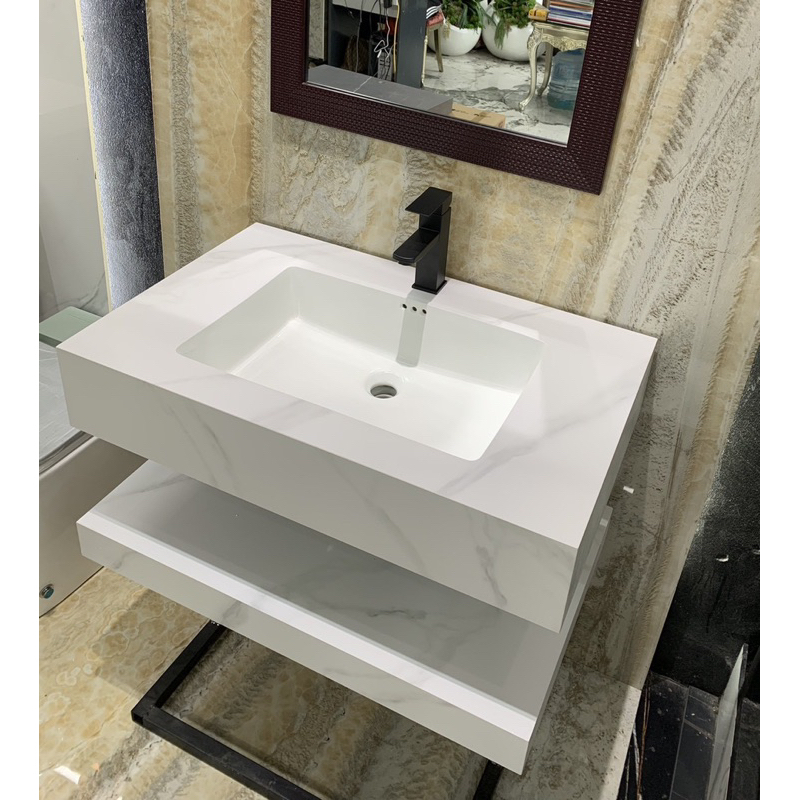 Bàn đá lavabo tràn viền vô cực chống trầy xước mẫu mới 2023❤️