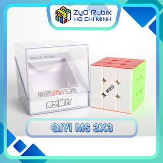 Rubik qiyi ms 3x3 stickerless magnetic - đồ chơi phát triển trí tuệ - zyo hồ chí minh