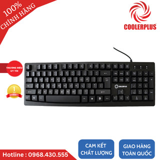 Bàn phím có dây coolerplus fs112 - bền bỉ, chống tràn, kích thước đầy đủ có phím số