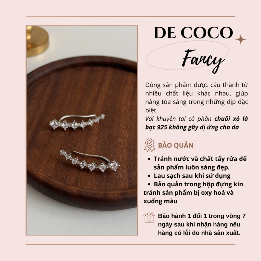 Khuyên tai nữ De Coco Sistar