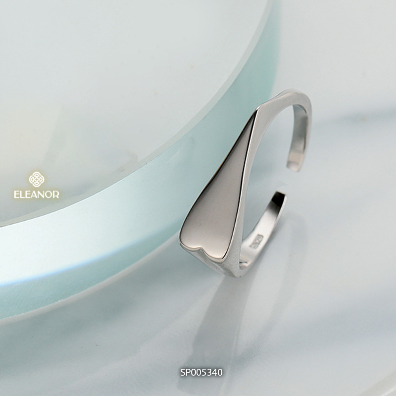 Nhẫn nữ hở bạc 925 Eleanor Accessories thiết kế hình tim độc đáo phụ kiện trang sức 5340