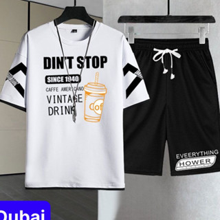 BỘ THỂ THAO NAM DONT STOP TRÀ SỮA, ĐỒ BỘ QUẦN ÁO MÙA HÈ CỘC TAY VẢI ĐẸP HOT TREND 2023 - DUBAI FASHION
