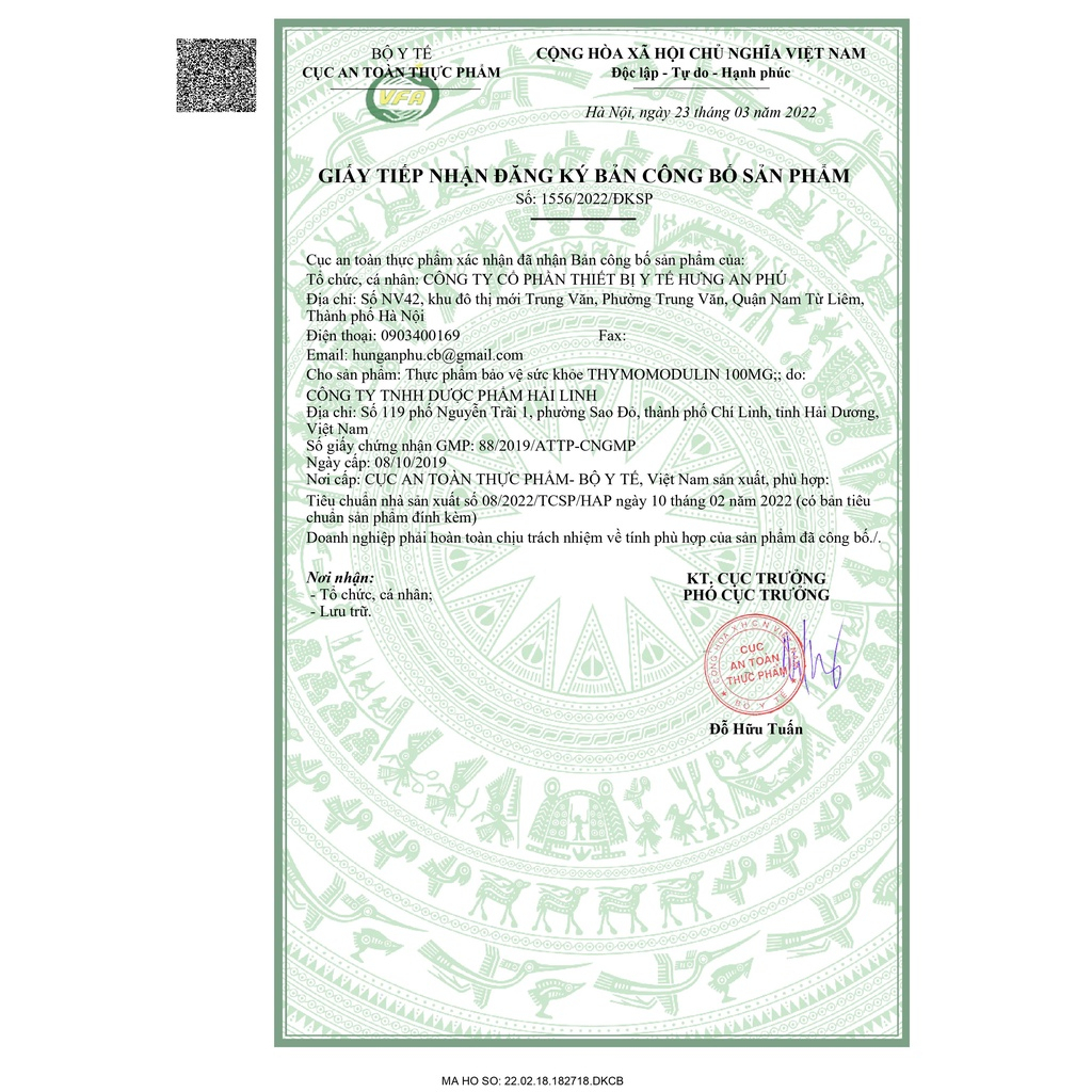 Viên uống Thymomodulin 120mg tăng cường sức đề kháng, phòng tránh bệnh đường hô hấp - Hộp 30 viên