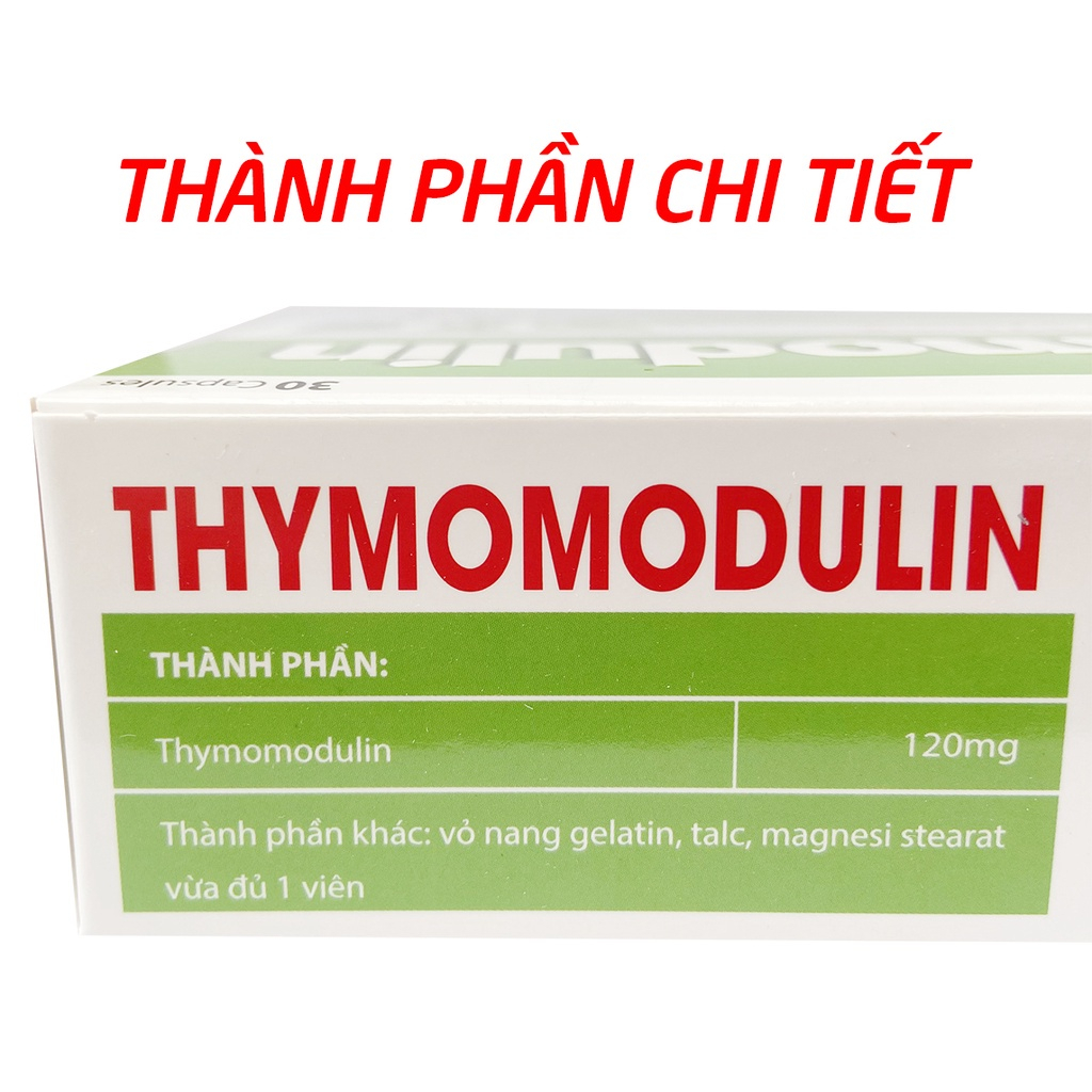 Viên uống Thymomodulin 120mg tăng cường sức đề kháng, phòng tránh bệnh đường hô hấp - Hộp 30 viên