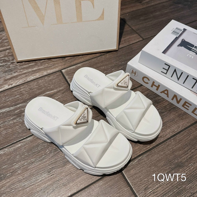 Dép Bánh Mì 2 Quai Da Chỉ Khoá Sang Êm Đẹp