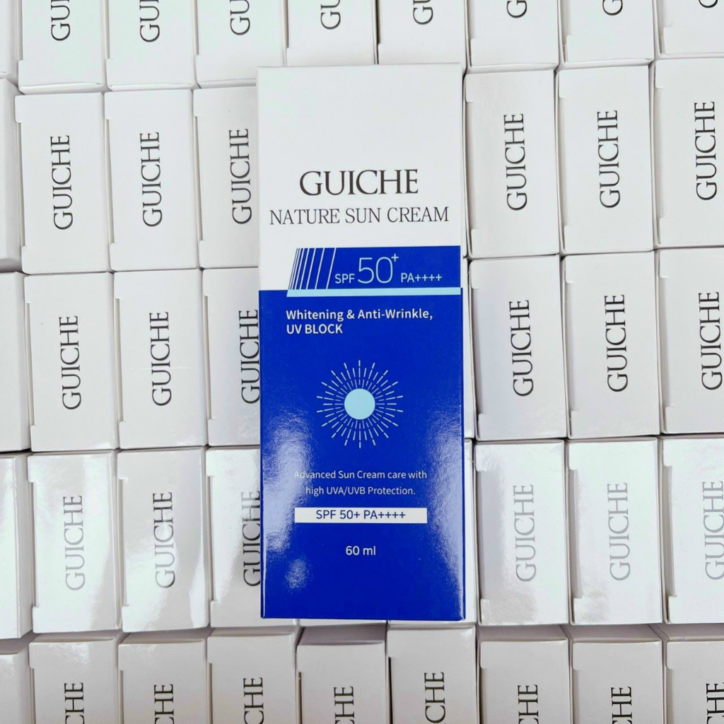 Kem Chống Nắng Guiche Nature Sun Cream SPF50+++ Hàn Quốc Nâng Tone Kiềm Dầu 60ml Fuhocometics