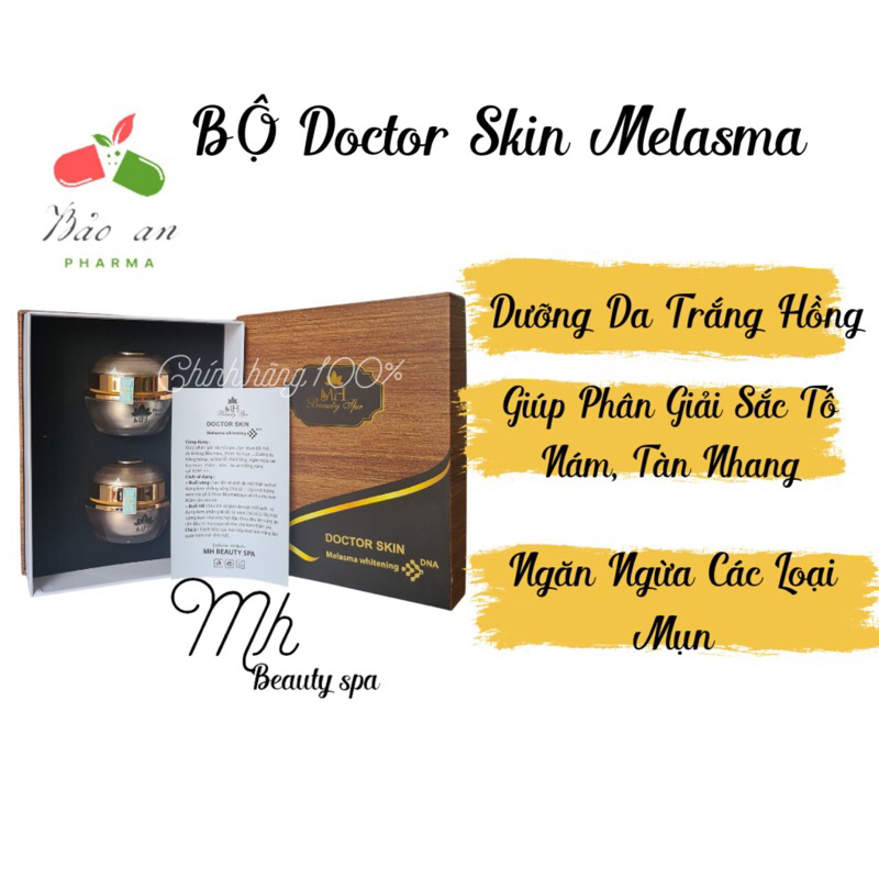 Bộ đôi Docter Skin MH Beauty Spa giải sắc tố nám tàn nhang thâm mụn dưỡng trắng da - BẢO AN PHARMA