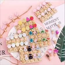 Kẹp gỗ treo ảnh nhiều màu theo set kẹp tặng kèm dây treo