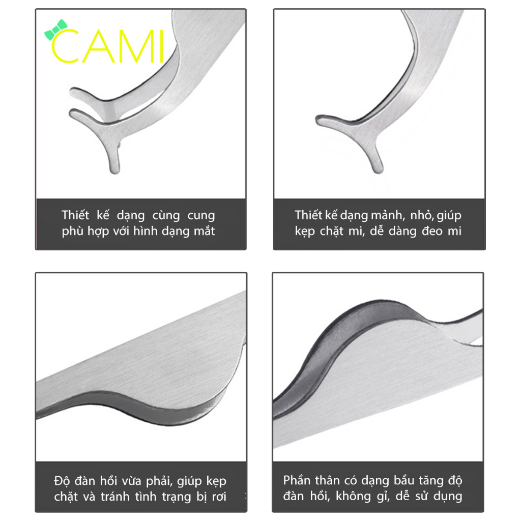 Kẹp gắn mi chuyên dụng, chất liệu kim loại chắc chắn, giúp tách gắn mi giả dễ dàng, kích thước nhỏ gọn - Cami - CMPK346