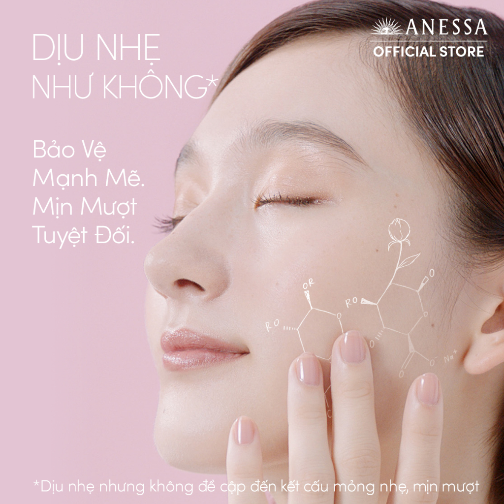 Gel chống nắng dịu nhẹ cho da nhạy cảm và trẻ em Anessa Moisture UV Sunscreen Mild Gel SPF 35 PA+++ 90g