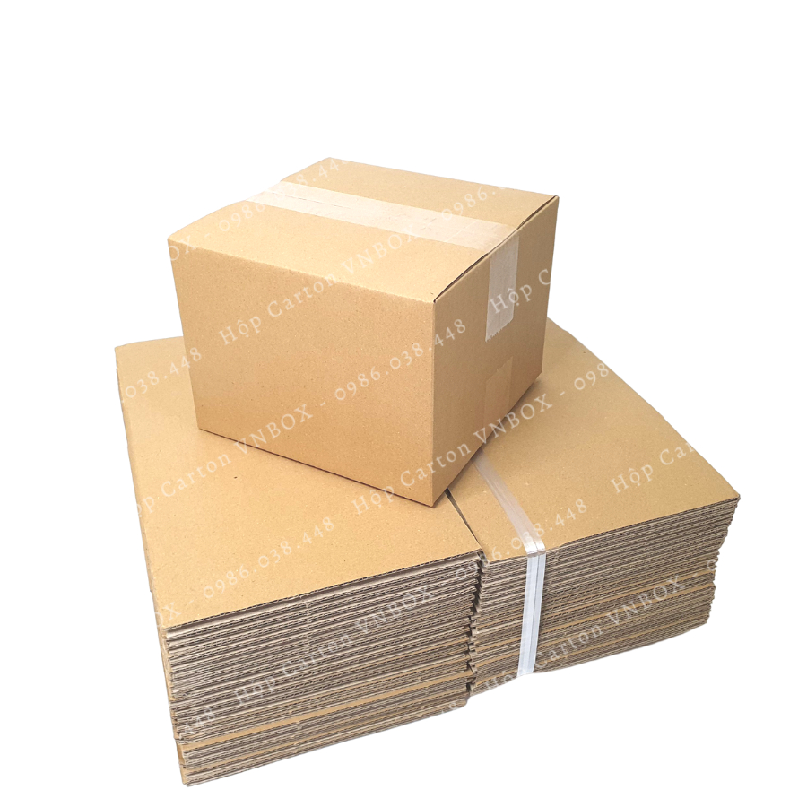 20x20x15 Hộp carton đóng hàng, hộp giấy gói hàng ship Cod - VN Box