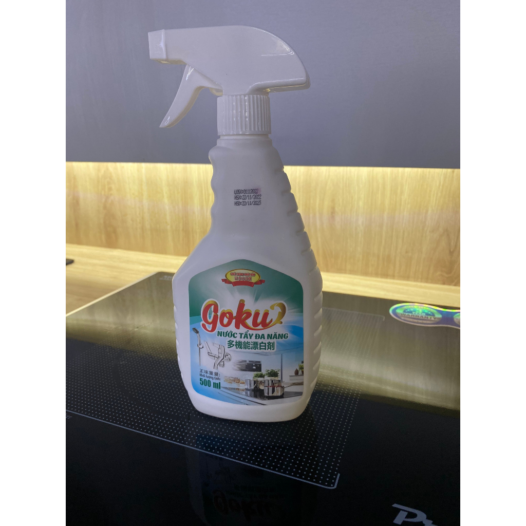 Nước tẩy dầu mỡ nhà bếp GOKU tẩy sạch lưới lọc máy hút mùi, mặt bếp ga, tường gạch ốp và xoong nồi . Chai 500ml