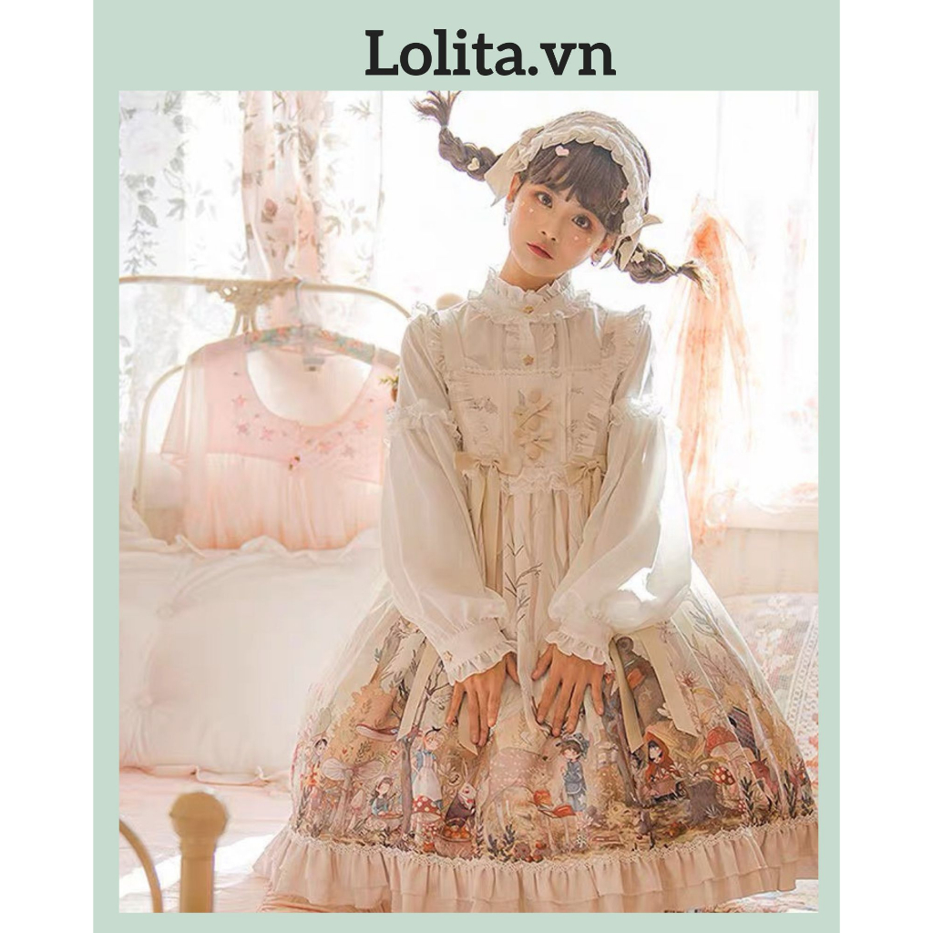 Váy lolita trắng công chúa cao cấp (Kèm ảnh thật)