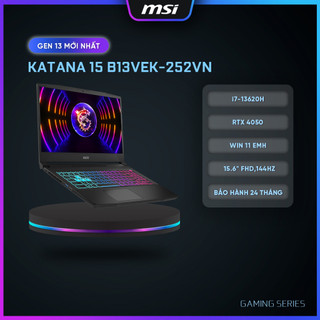 Msi laptop gaming katana 15 b13vek-252vn|i7-13620h|rtx 4050|ddr5 8gb|512gb ssd|15.6" fhd,144hz